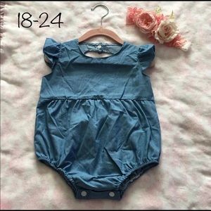 Denim style baby Girl Romper